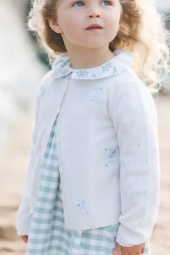 Cardigan Emeraude broderie florale