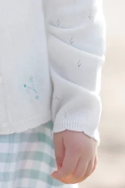 Cardigan Emeraude broderie florale