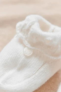 Chaussons Ecru volants