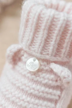 Chaussons Rose pâle laine