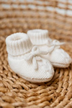 Chaussons Ecru nœud