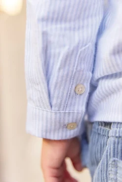 Chemise Bleu ciel monogramme TC