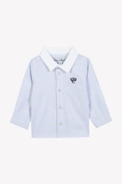 Chemise Bleu ciel monogramme TC