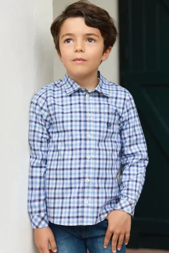 Chemise Marine à carreaux