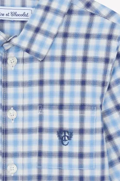 Chemise Marine à carreaux