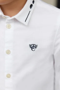 Chemise Blanc avec boutons apparents