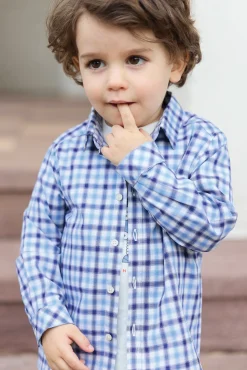 Chemise Marine à carreaux