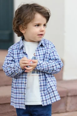 Chemise Marine à carreaux