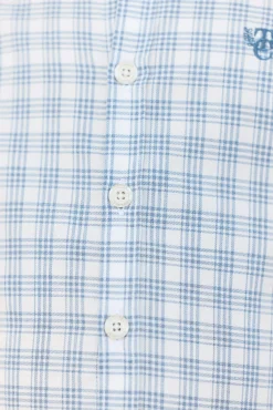 Chemise Bleu grisé à carreaux