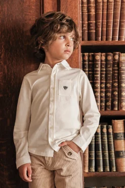 Chemise Ecru monogramme TC