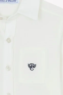 Chemise Ecru monogramme TC