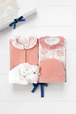Coffret Naissance Imprimé inspiration Toile de Jouy