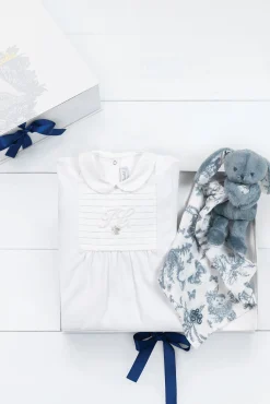 Coffret Imprimé inspiration Toile de jouy bleu