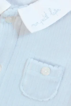 Combinaison longue Bleu céleste velours