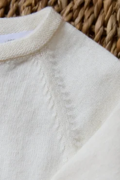 Combinaison longue Ecru broderie mouton