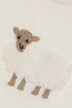 Combinaison longue Ecru broderie mouton