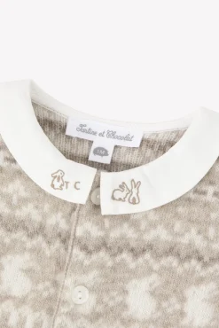 Combinaison longue Greige jacquard