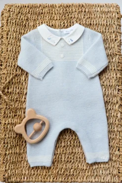 Combinaison longue Bleu céleste smocks