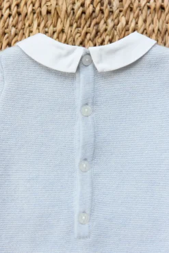 Combinaison longue Bleu céleste smocks