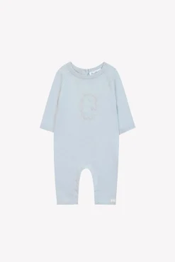 Combinaison longue Bleu céleste broderie hérisson