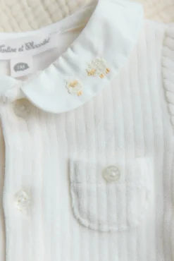 Combinaison longue Ecru velours