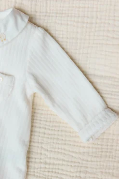 Combinaison longue Ecru velours