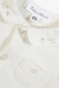 Combinaison longue Ecru velours