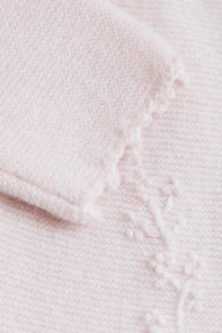 Combinaison longue Rose pâle broderie