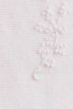 Combinaison longue Rose pâle broderie