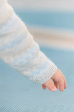 Combinaison longue Bleu céleste jacquard