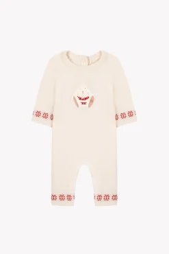 Combinaison longue Ecru illustration lapin