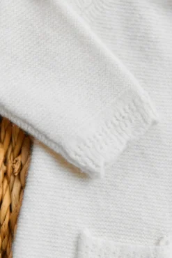 Combinaison longue Ecru col dentelle