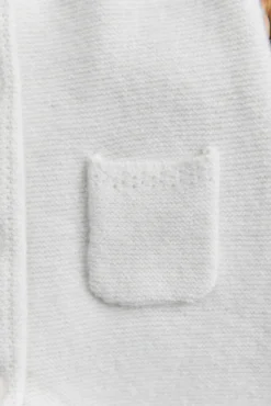 Combinaison longue Ecru col dentelle