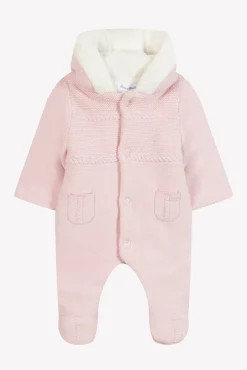 Combinaison Pilote Rose pâle en maille