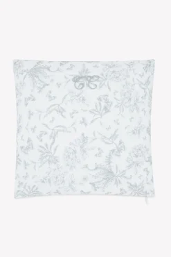 Coussin réversible Imprimé inspiration toile de jouy gris