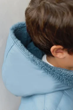 Doudoune Bleu grisé réversible