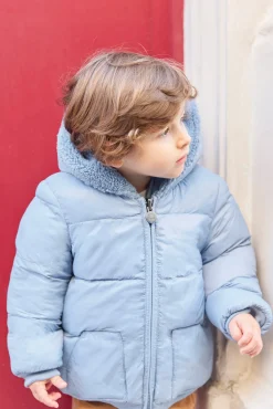 Doudoune Bleu grisé réversible