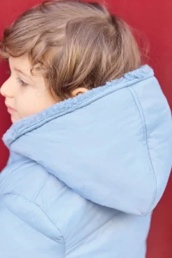 Doudoune Bleu grisé réversible