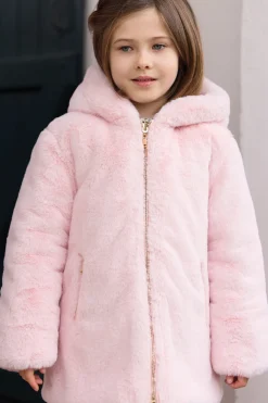 Doudoune Rose poudré réversible