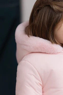 Doudoune Rose poudré réversible