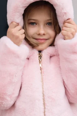 Doudoune Rose poudré réversible