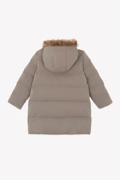 Doudoune longue Taupe