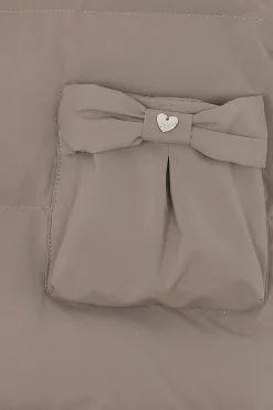 Doudoune longue Taupe