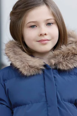 Doudoune longue Marine