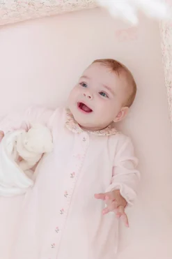 Drap housse Rose pâle jardin hivernal