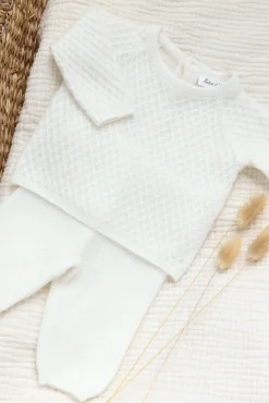 Ensemble Ecru 100% cachemire