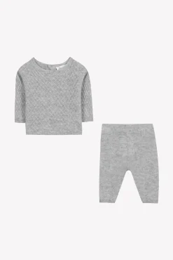 Ensemble Gris clair 100% cachemire