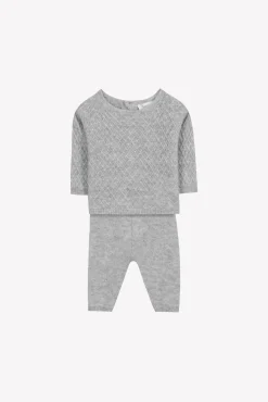 Ensemble Gris clair 100% cachemire