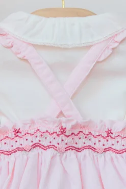 Ensemble court Rose pâle velours