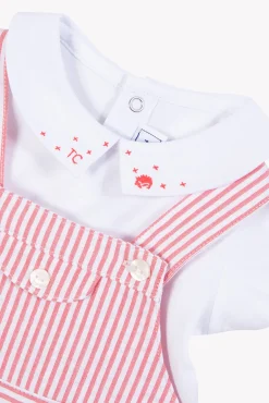 Ensemble court Praline rayures